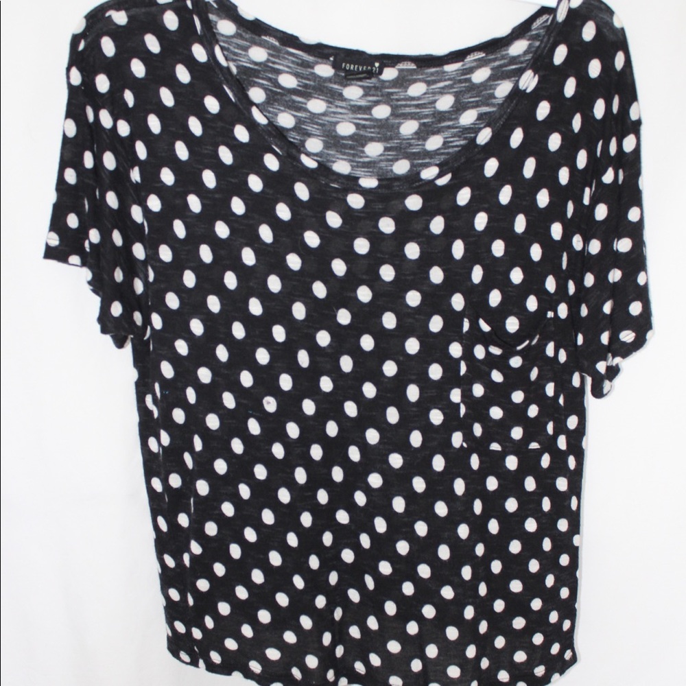 Forever 21 Women’s Large Polka Dot Tee